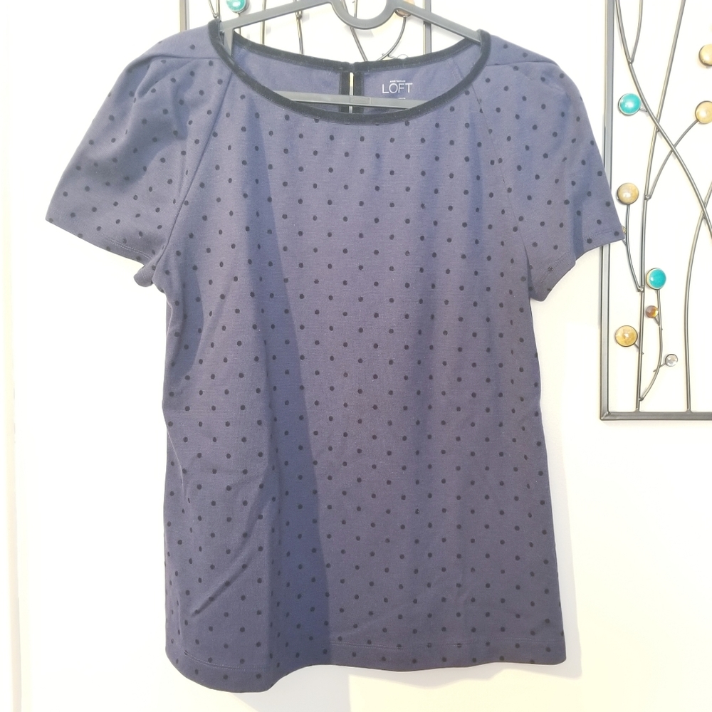 Loft - Ann Taylor - polka dot shirt